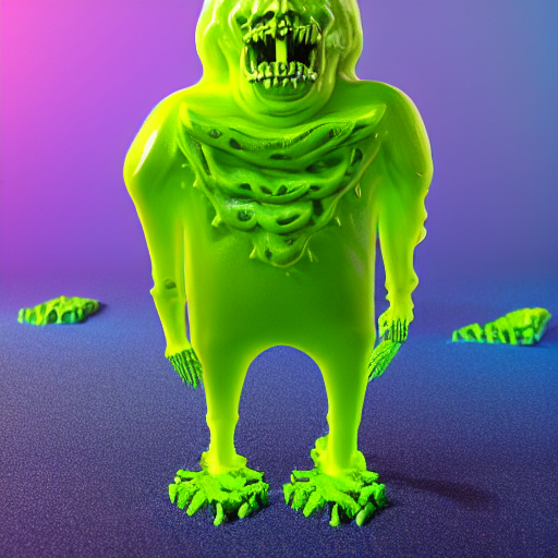 prompthunt: slime lord king of the slime universe, skeleton, full body  included, wide shot, 1 4 mm lens, f 2. 8, goopy, goop, fluids, soft tissue,  subsurface scattering, reflections, ambient occlusion, raytracing,