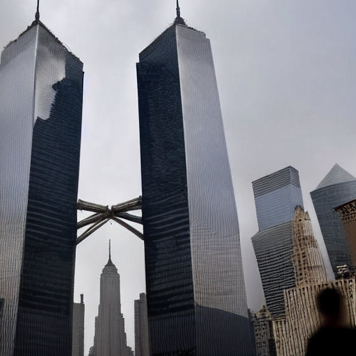 prompthunt exclusive photos of the twin towers falling, hyperrealism