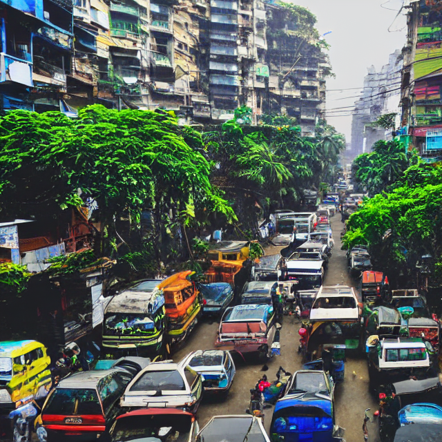 prompthunt: streets of mumbai, future, mossy buildings, high fidelity,  uncompressed png
