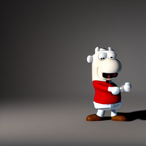 brian griffin, from family guy, octane render, 8 k, high resolution, art by seth macfarlane