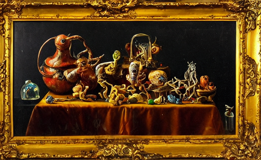 prompthunt: disturbing colorful oil painting dutch golden age