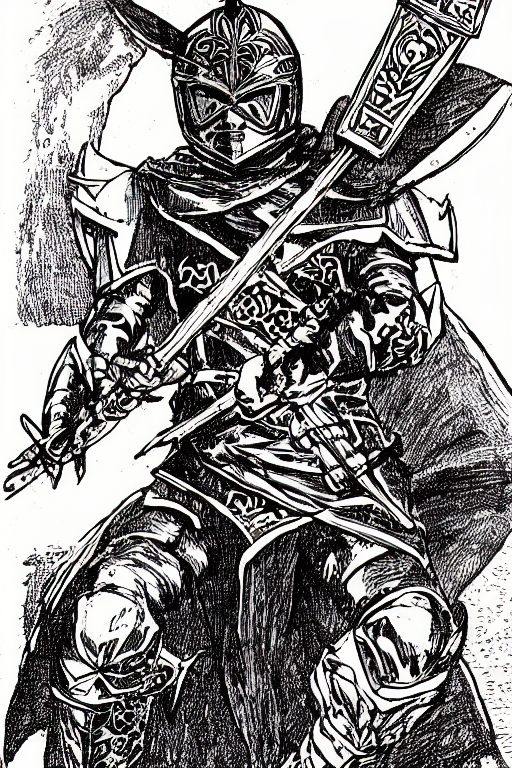 Medieval Ranger Drawing