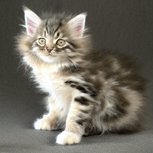a cream - colored maine coon kitten, in the style of palmate panther ( 1 9 8 8 ) by peter kitchell