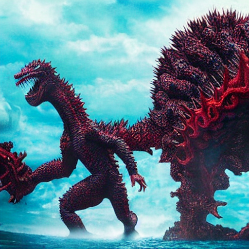 prompthunt: shin godzilla by hideaki anno, hyper realistic