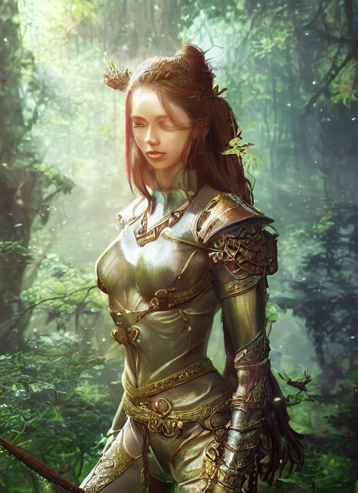 prompthunt: Beautiful art portrait of a female fantasy ranger in a ...