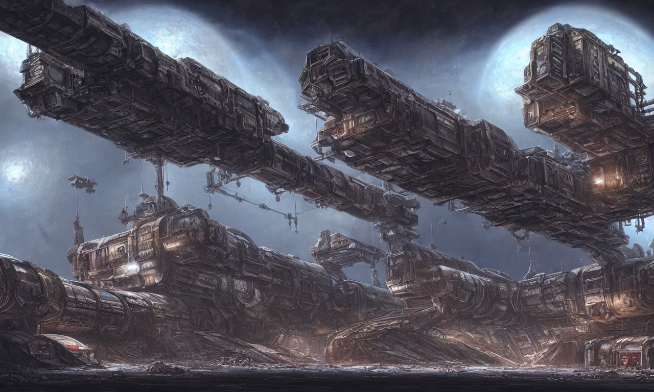 Sci Fi Spacecraft Derelict Art