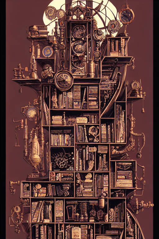 Steampunk bookshelf deals