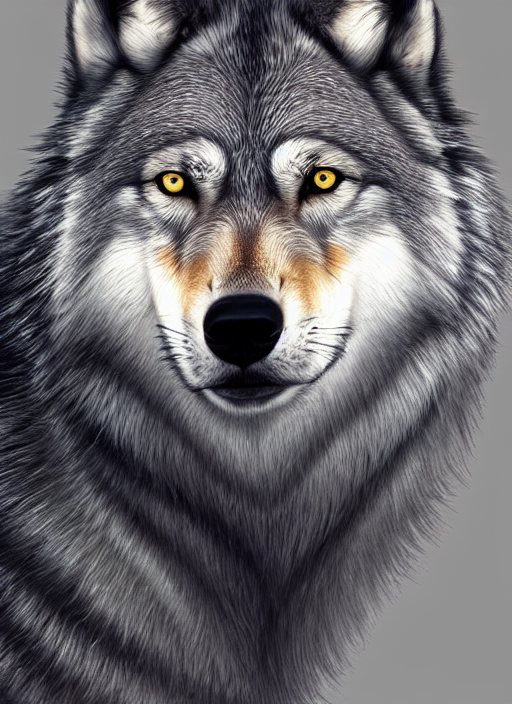 prompthunt: gray wolf portrait, by james gurney, brad kunkle, charlie ...