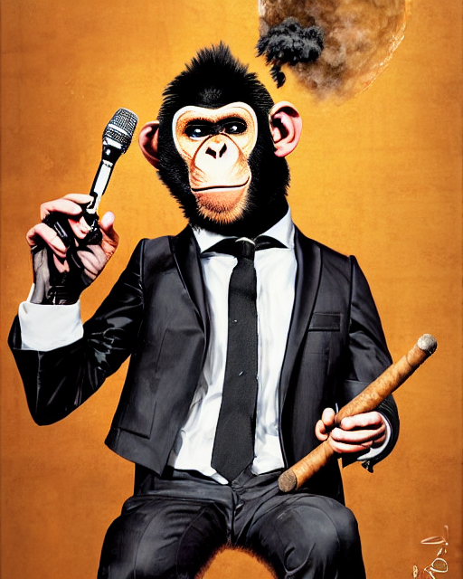 Rock Star Monkey Clipart Png