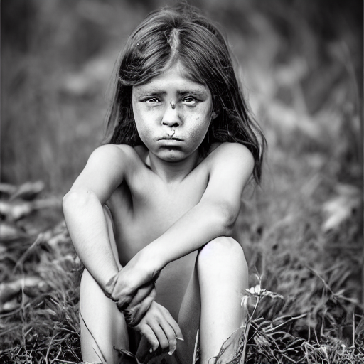 sad children portrait photography