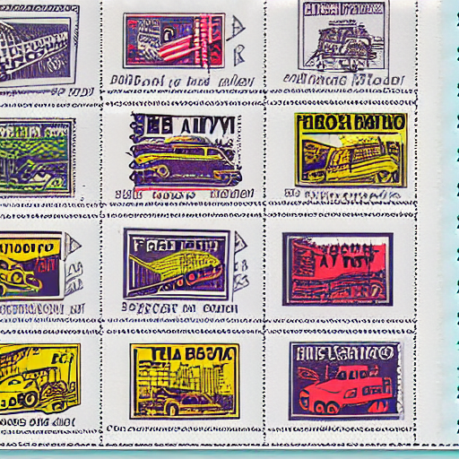 prompthunt: retro mailing stamps from the 8 0 s