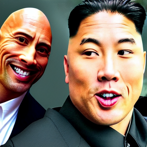 portrait of Dwayne thé rock Johnson with his eyebrow, Stable Diffusion