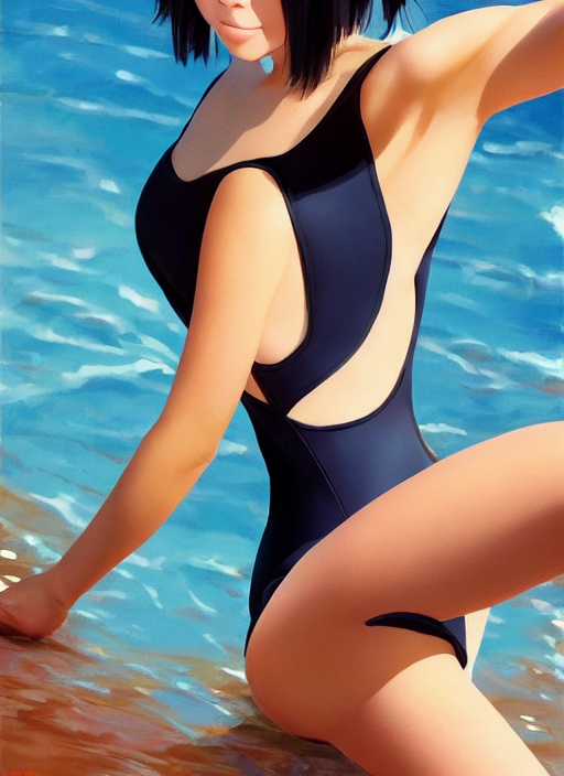 Anime girl in one piece sale swimsuit