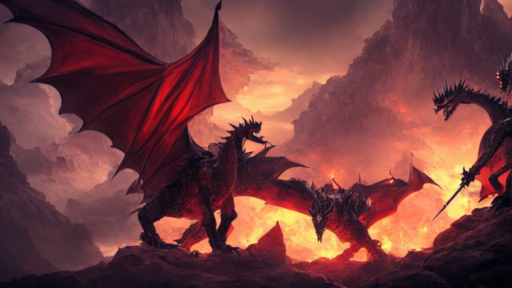 red dragon wallpaper dandd