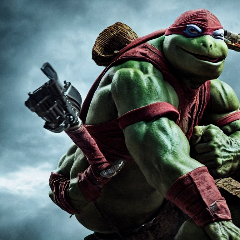 prompthunt: hyper realistic teenage mutant ninja turtle movie