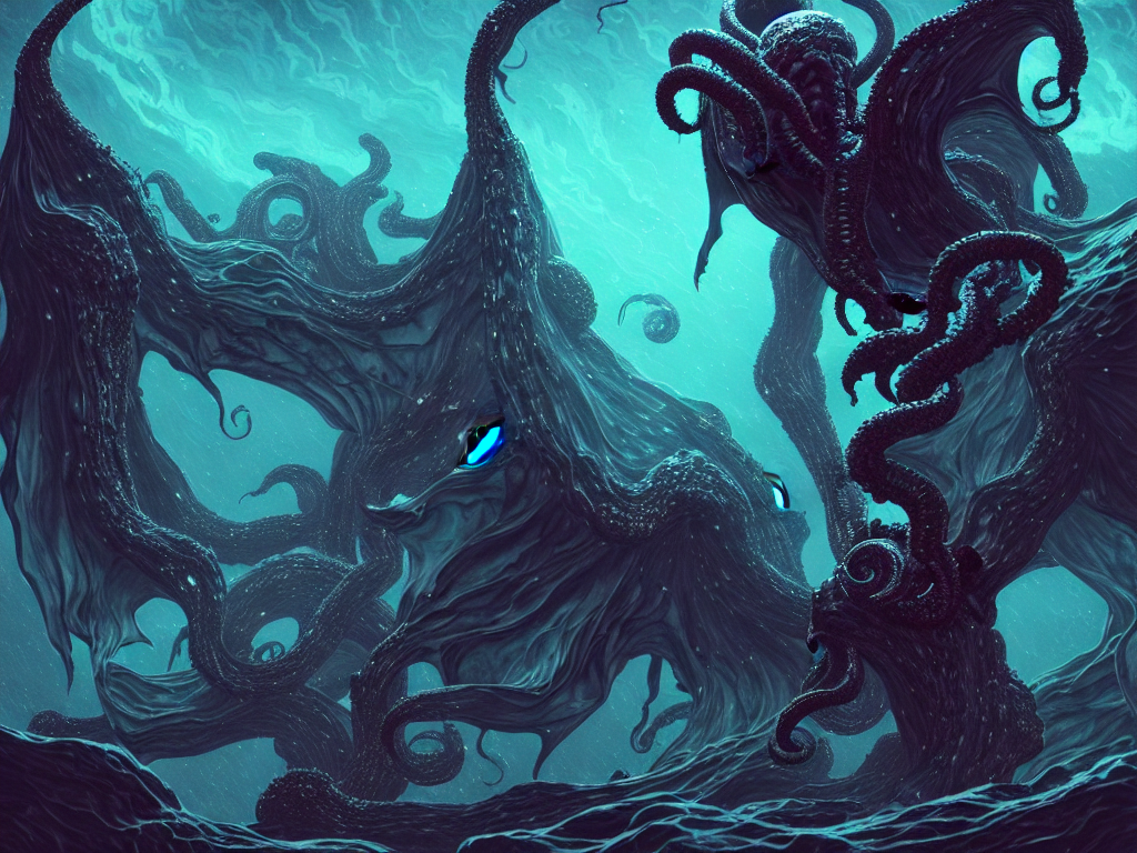 Mana Moon - Art Team on X: OC monster design: The goal was a more badass  take on Cthulhu rather than a horror/monstrous one. This is the original  Cosmic Entity, before posessing