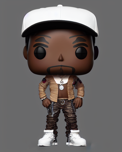 prompthunt full body 3d render of Travis Scott as a funko pop
