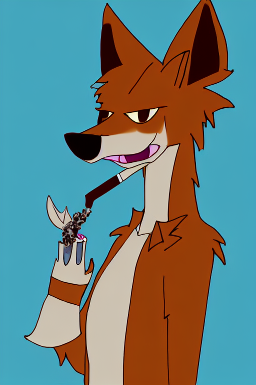 prompthunt: an anthropomorphic male coyote fursona smoking a joint, furry  art, deviantart, digital art