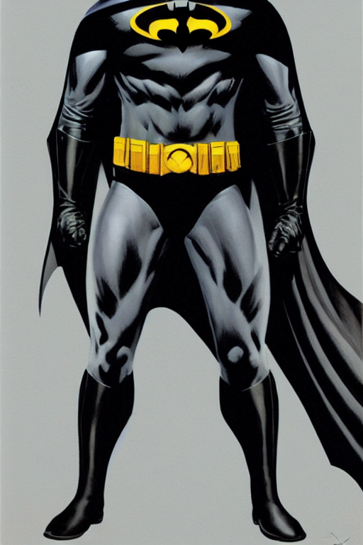 prompthunt: full body batman character design by Alex Ross, white background