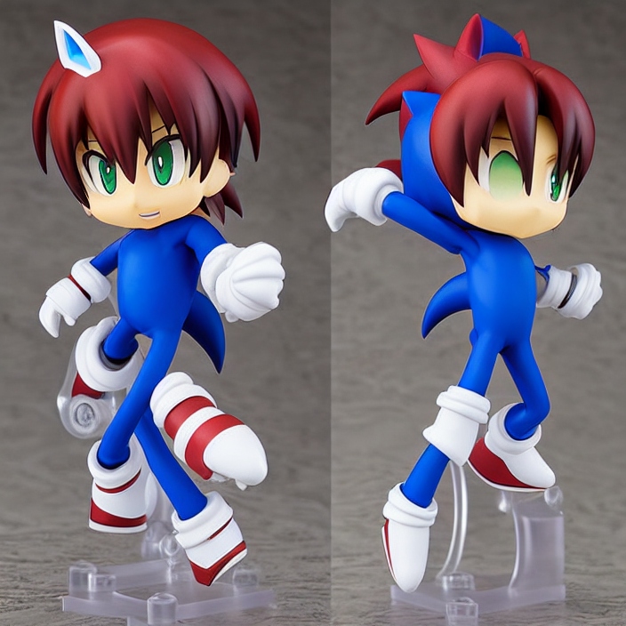 prompthunt: An anime Nendoroid of Sonic the Hedgehog, figurine, detailed  product photo