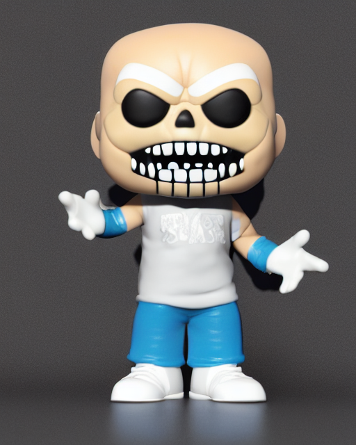 prompthunt full body 3d render of Sans as a funko pop studio
