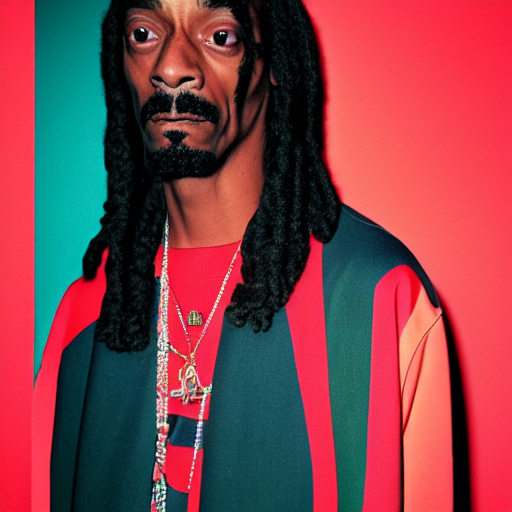 prompthunt: realistic photoshoot for a new balenciaga lookbook, color film  photography, portrait of a snoop dogg,red eye, in style of Campbell Addy,  35mm