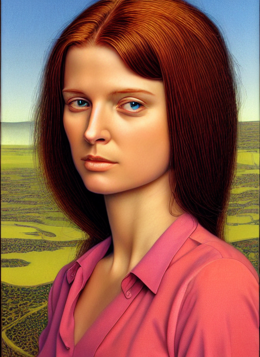 prompthunt: a portrait of a pretty young lady by barclay shaw