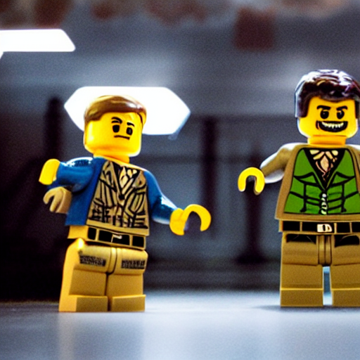 prompthunt: Lego fight club, movie still, cinematic, dramatic, David fincher
