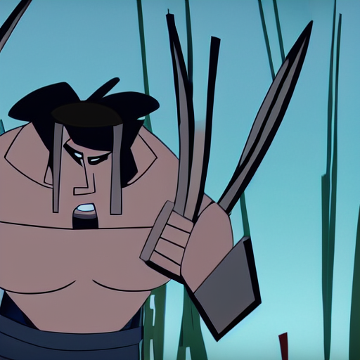prompthunt Still from Samurai Jack by Genndy Tartakovsky