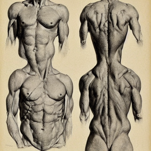Male Upper Body Drawing
