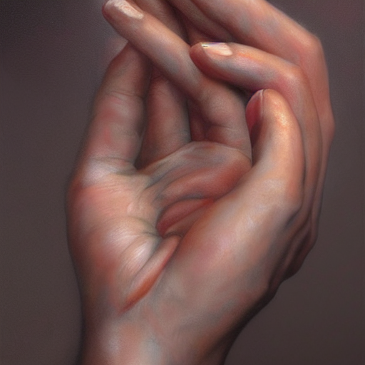 prompthunt hands by annie ralli art, artgem, fullshot, color painting