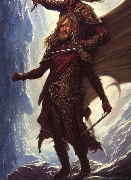 prompthunt a portrait painting of a male wizard, ultra detailed