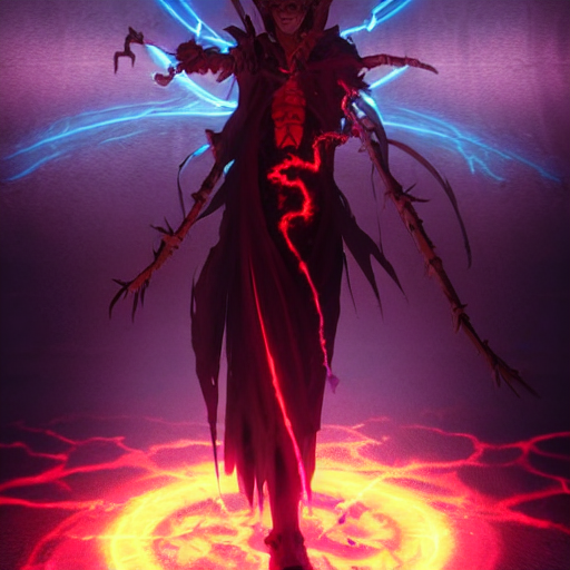 prompthunt: A necromancer pulsing with necrotic energy, Art by Ufotable ...