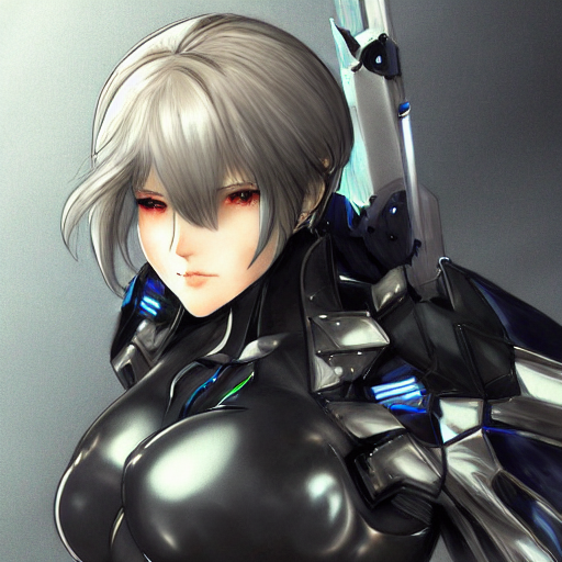 prompthunt: portrait of mistral from metal gear rising, anime fantasy ...