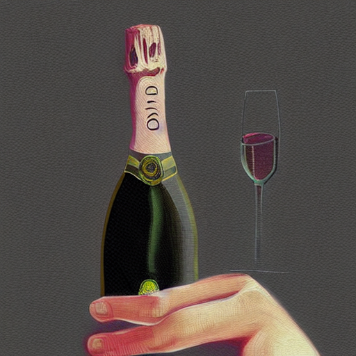 prompthunt: art curator drinking champagne, digital art