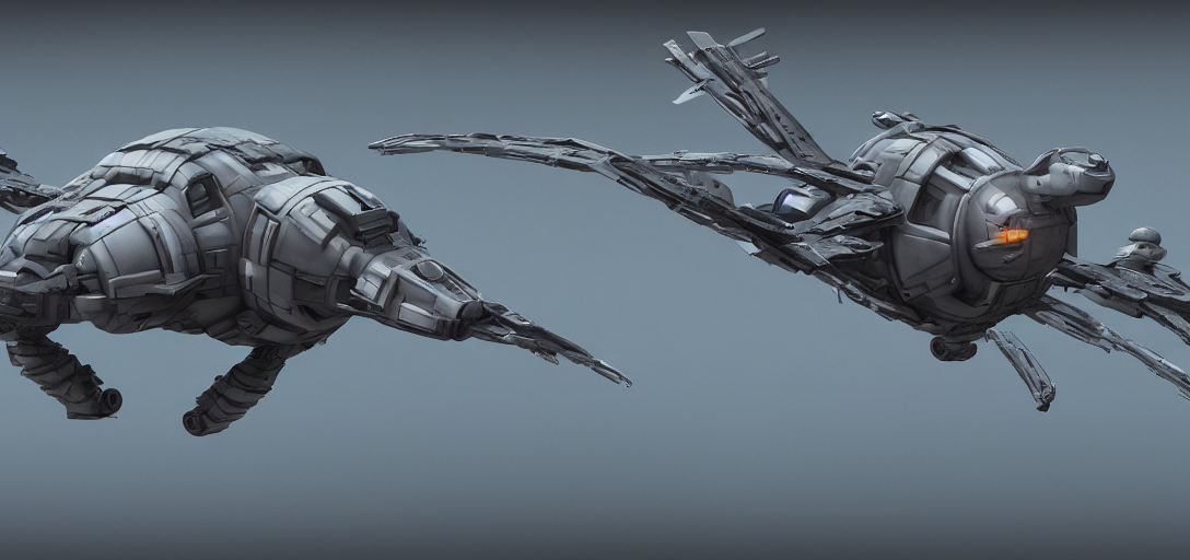 prompthunt futuristic spherical aerial recon battle drone, hard