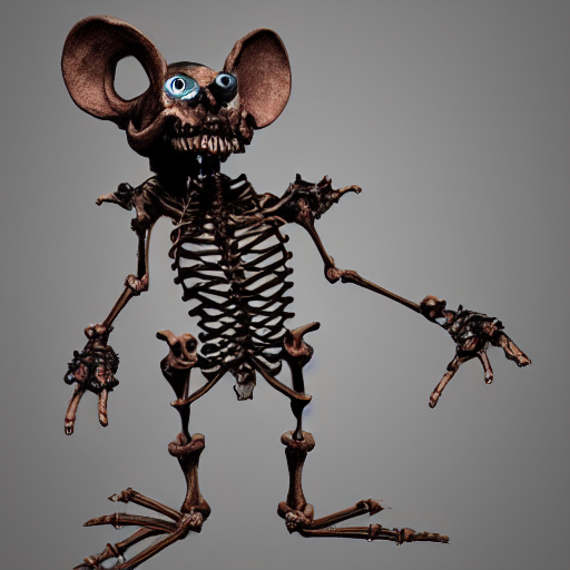 prompthunt rat skeleton halloween decoration, anthropomorphic rat in
