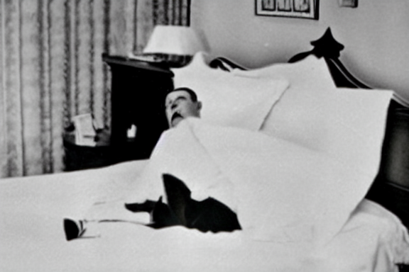 prompthunt: hitler in bed playing the wii