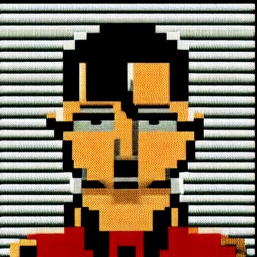 prompthunt pixel art avatar of adolf hitler