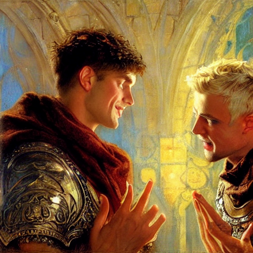 prompthunt: attractive arthur pendragon in love with attractive male ...