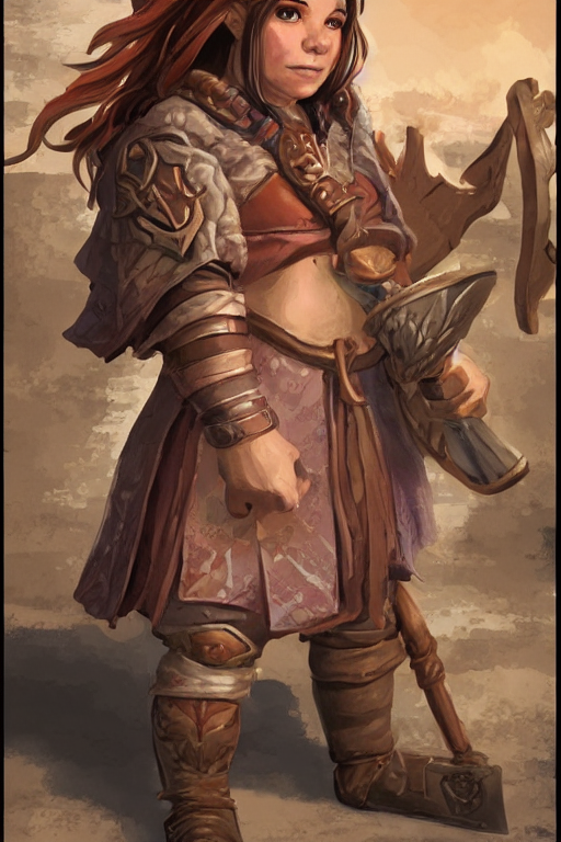 prompthunt: female dwarf cleric, d&d, Wayne Reynolds