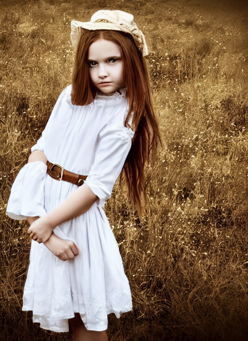 prompthunt portrait of girl dressed in white clothes countryside