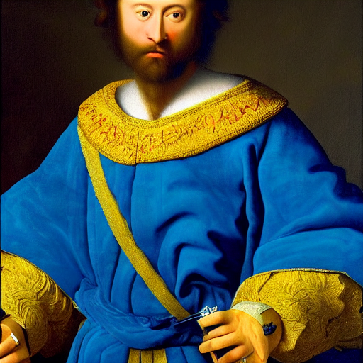 highly detailed painting of the french king, he is, Stable Diffusion