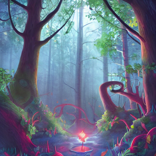 Magical Forest Drawing