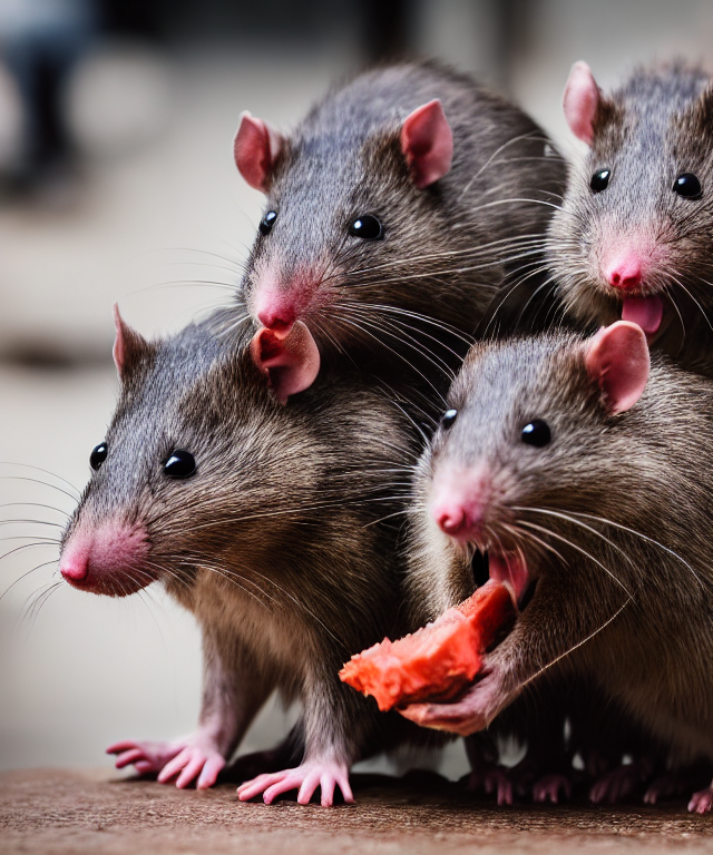 Rats Eating Meat