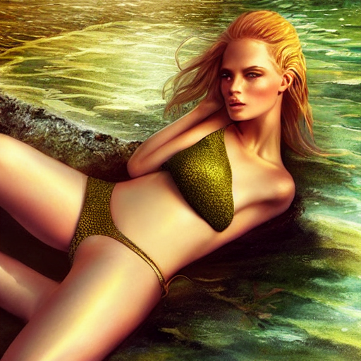 prompthunt beautiful lady klaudia with long gold hair wearing