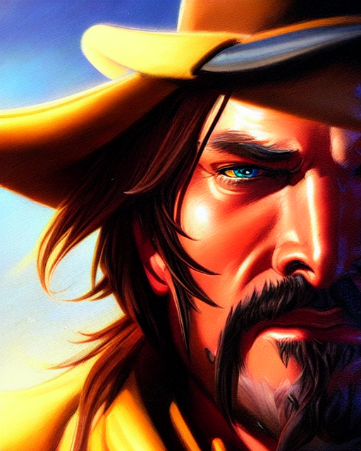 prompthunt: mccree from overwatch, character portrait, portrait, close up,  highly detailed, intricate detail, amazing detail, sharp focus, vintage  fantasy art, vintage sci - fi art, radiant light, caustics, by boris vallejo