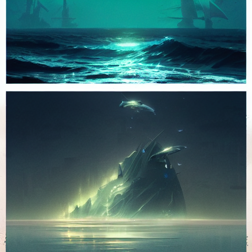 prompthunt: a beautiful painting of the sea by nekro and pascal blanche and  john harris and greg rutkowski and sachin teng and victo ngai and simon  stalenhag. in style of vector art.
