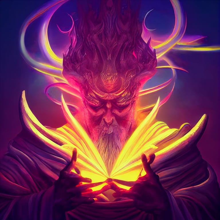 prompthunt digital art of an evil wizard casting an evil dark arts