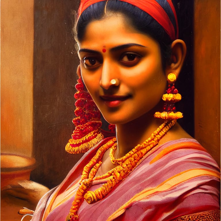kerala woman painting